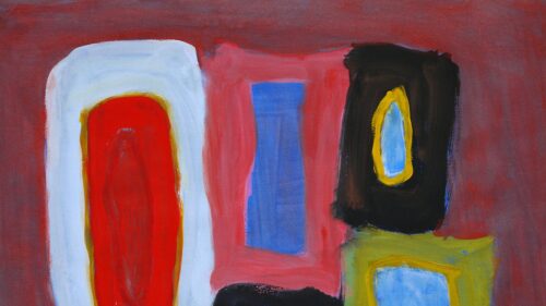 Abstract Rectangular Shapes and Bold Colors Artistic Desktop Wallpaper