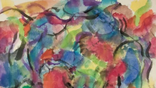 Abstract Expressionist Colorful Watercolor Art Desktop Wallpaper