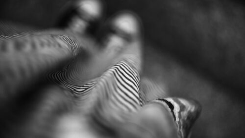 Abstract Monochrome Striped Texture Close-up Desktop Wallpaper