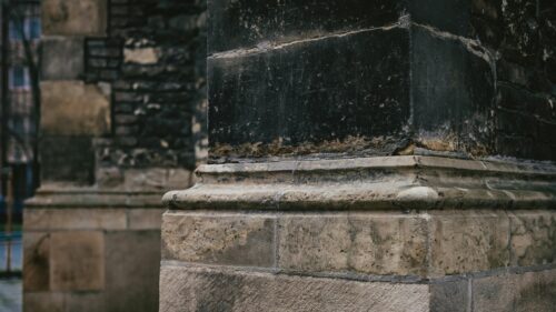 Old Gothic Stone Architecture Close Up 4K Desktop Wallpaper