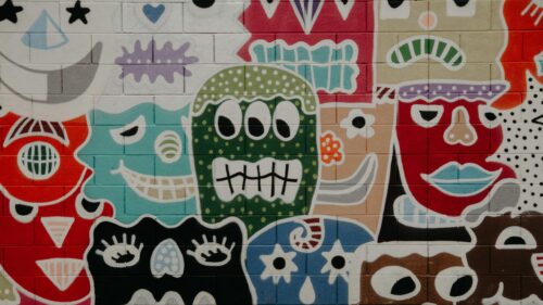 Colorful Abstract Street Art Monster Mural Desktop Wallpaper
