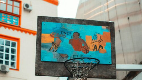 Abstract Street Art Basketball Backboard 4K Desktop Wallpaper