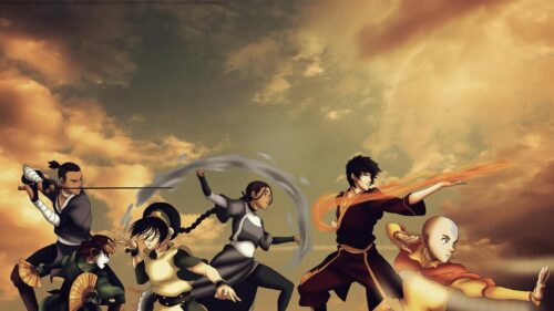 Epic Avatar The Last Airbender Aang and Elemental Spirit Landscape 4K Desktop Wallpaper