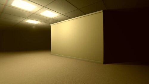 Eerie Backrooms Liminal Space Aesthetic High Definition PC Desktop Wallpaper