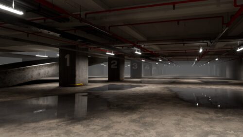 Eerie Backrooms Liminal Space Aesthetic High Resolution Desktop Wallpaper