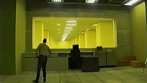 Eerie Backrooms Liminal Space Aesthetic High Resolution Desktop Wallpaper