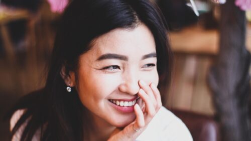 Beautiful Smiling Asian Woman Close Up 4K Desktop Wallpaper