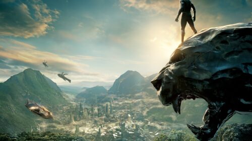 Majestic Black Panther Staring Into The Wild 4K Desktop Wallpaper