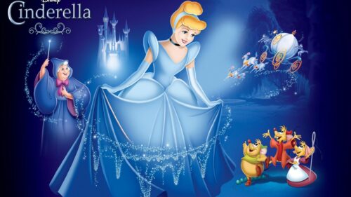 Magical Cinderella Castle at Sunset Enchanted Fairy Tale Scene 4K Desktop Wallpaper