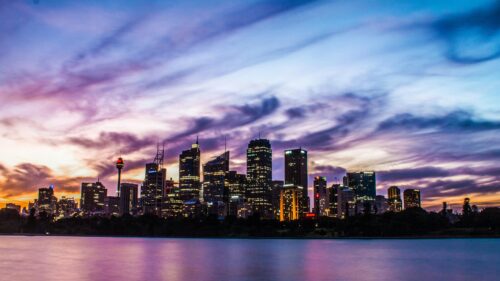 Stunning Sydney Skyline Sunset Cityscape 4K Desktop Wallpaper
