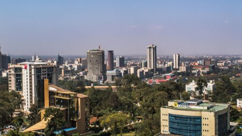 Nairobi Skyline Urban Architecture Panoramic Desktop Wallpaper