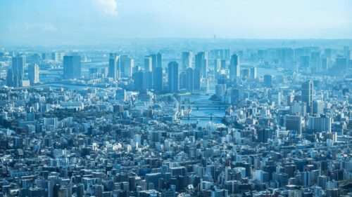 Stunning Tokyo Cityscape Aerial View 4K Desktop Wallpaper