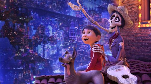 Vibrant Pixar Coco Land of the Dead Colorful Ofrenda 4K Desktop Wallpaper