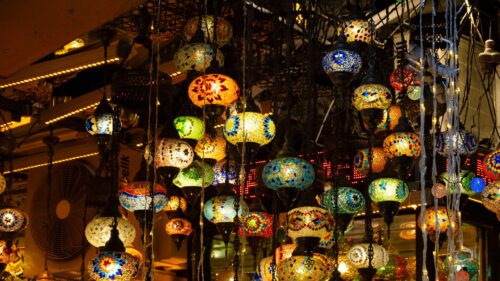 Enchanting Turkish Mosaic Lamps Hanging Lights Desktop Wallpaper