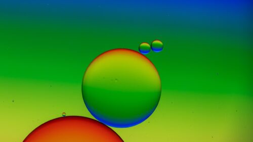 Abstract Colorful Oil Bubbles Macro Photography 4K Wallpaper