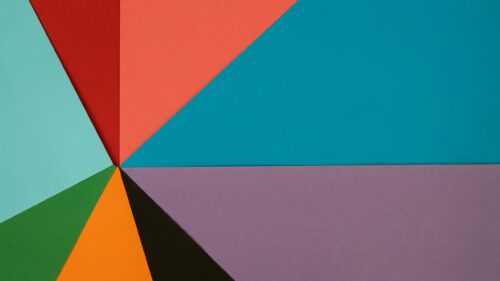 Abstract Geometric Paper Triangles Minimalist Colorful 4K Wallpaper