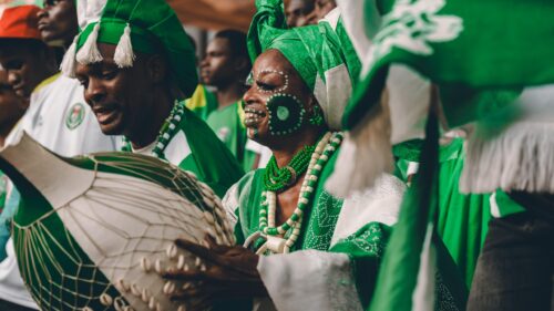 Vibrant Nigerian Cultural Celebration with Traditional Attire 4K Wallpaper