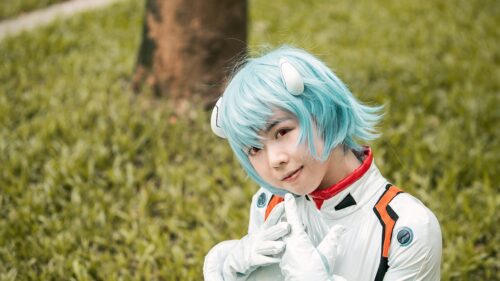Rei Ayanami Evangelion Cosplay Portrait High Resolution Desktop Wallpaper