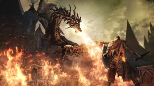 Dark Souls Epic Boss Battle Gaming Wallpaper 4K for PC Desktop