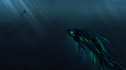 Breathtaking Deep Ocean Blue Horizon High Resolution 4K Desktop Wallpaper