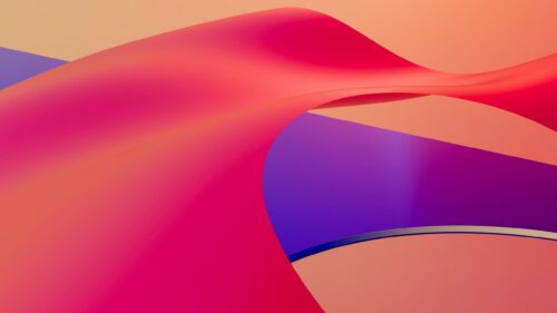 Abstract Red and Purple Flowing Curves 4K Desktop Wallpaper