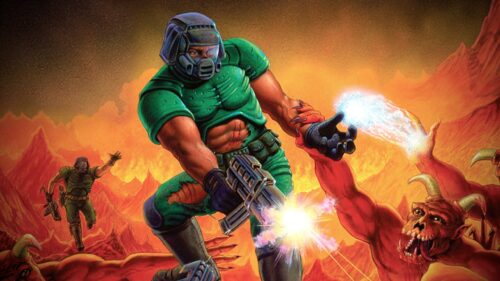 DOOM Slayer Action 4K Gaming Wallpaper for Desktop PC – High Resolution Epic Gaming Background