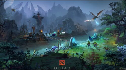 Epic Dota 2 Battle Scene 4K Gaming Wallpaper for Desktop PC