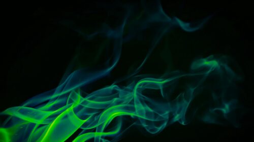 Abstract Green Neon Smoke Flow 4K Desktop Wallpaper