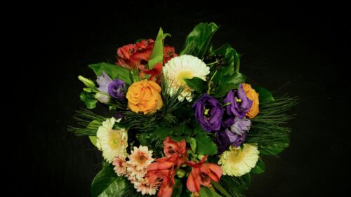 Vibrant Colorful Flower Bouquet Floral Arrangement 4K Wallpaper
