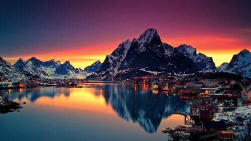 Breathtaking From Above Aerial View of Misty Mountain Ranges 4K Desktop Wallpaper