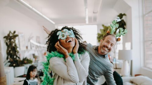 Fun Office New Year Party Celebration Deskop Wallpaper
