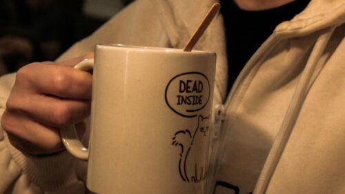 Funny Grumpy Cat Dead Inside Mug Cozy Aesthetic PC Wallpaper