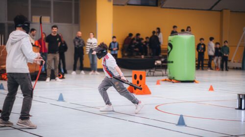 Action Packed Archery Tag Game Indoor Arena 4K Wallpaper