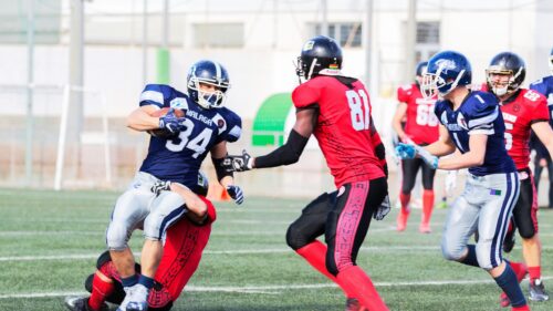 Intense American Football Tackle Action Sports Desktop Wallpaper