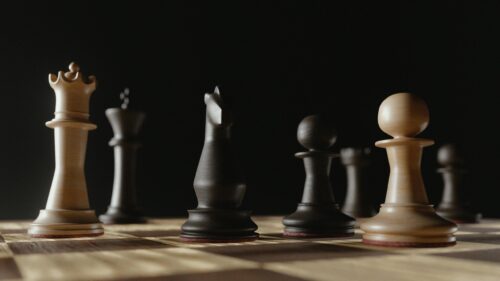 Dramatic Cinematic Chess Pieces Macro 4K Desktop Wallpaper