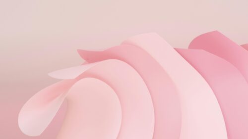 Minimalist Pastel Pink Abstract Paper Waves 4K Desktop Wallpaper