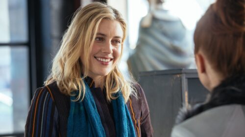 Cinematic Portrait of Director Greta Gerwig High Resolution 4K Desktop Wallpaper