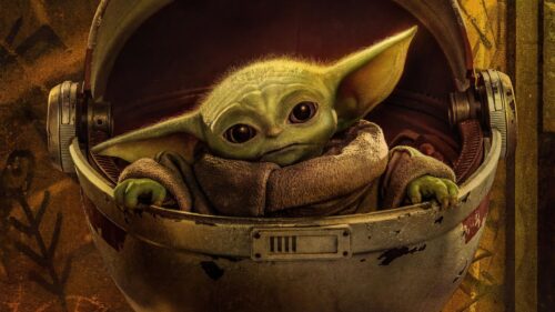 Cute Grogu Star Wars The Mandalorian 4K Desktop Wallpaper