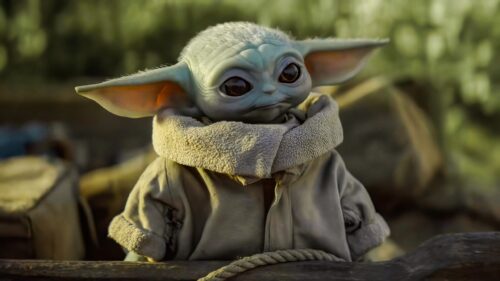 Cute Grogu Star Wars Mandalorian Resting in Pod High Quality 4K Desktop Wallpaper