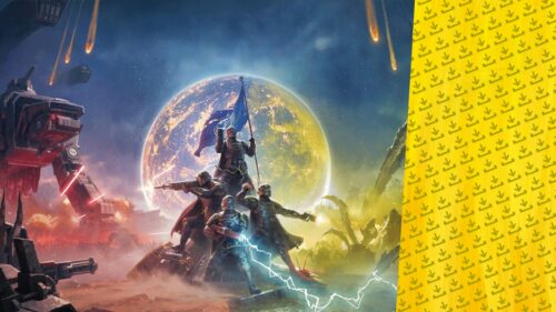 Helldivers 2 Cinematic Battle Desktop Wallpaper – High-Quality 4K Gaming Background for PC