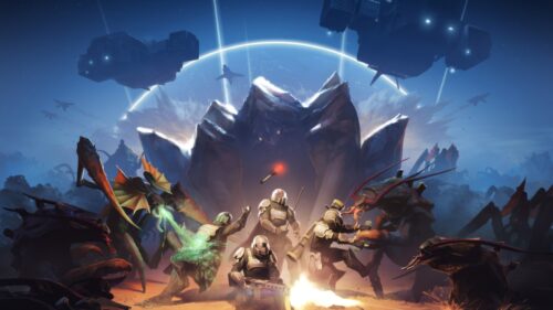 Helldivers 2 Cinematic Battle 4K Desktop Wallpaper – High Quality PC Gaming Background