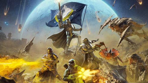 Helldivers 2 Cinematic Battle 4K Gaming Wallpaper for Desktop PC – High Quality Background