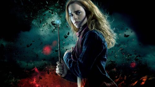 Magical Hermione Granger Cinematic Portrait 4K Desktop Wallpaper