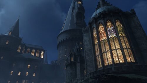 Hogwarts Legacy Enchanted Castle Grounds Gaming Desktop Wallpaper 4K