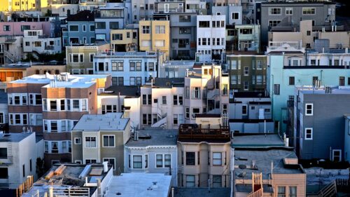 San Francisco Hillside Urban Architecture at Golden Hour 4K Wallpaper