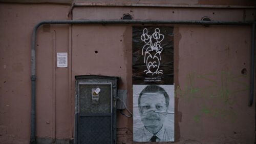 Urban Street Art Posters on Pink Wall 4K Desktop Wallpaper