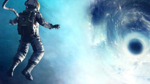 Stunning Interstellar Space Nebula and Distant Galaxy 4K Desktop Wallpaper