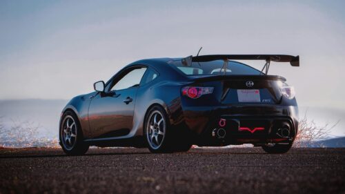 Modified Black Scion FR-S JDM Sports Car 4K Desktop Wallpaper