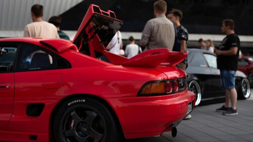 Stunning Red Toyota MR2 Sports Car JDM Tuning Scene 4K Wallpaper