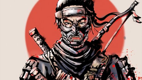 Jin Sakai Ghost of Tsushima 4K Gaming Wallpaper for PC Desktop